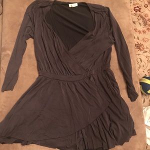 Long Sleeve Grey Romper Urban Outfitters